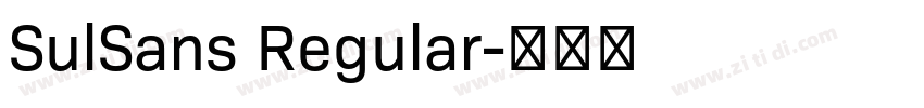 SulSans Regular字体转换